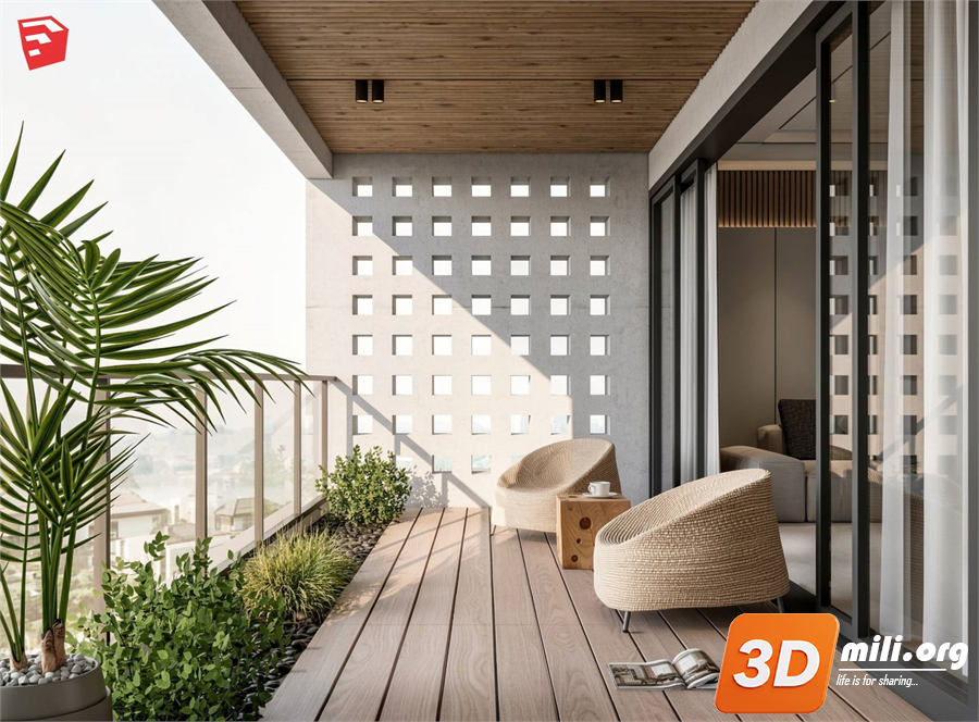 Balcony Skp Files